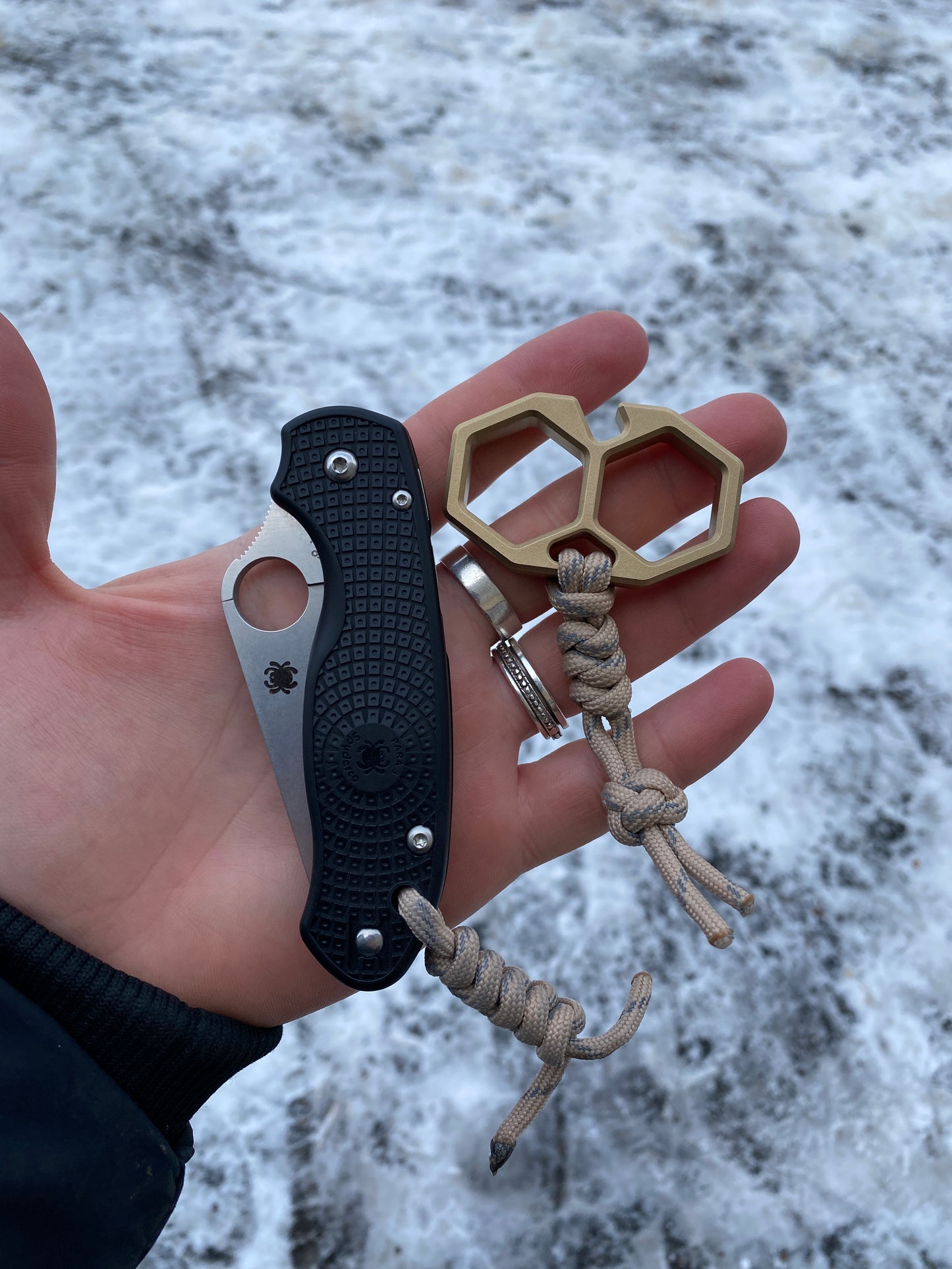 HEXA II BRASS keychain