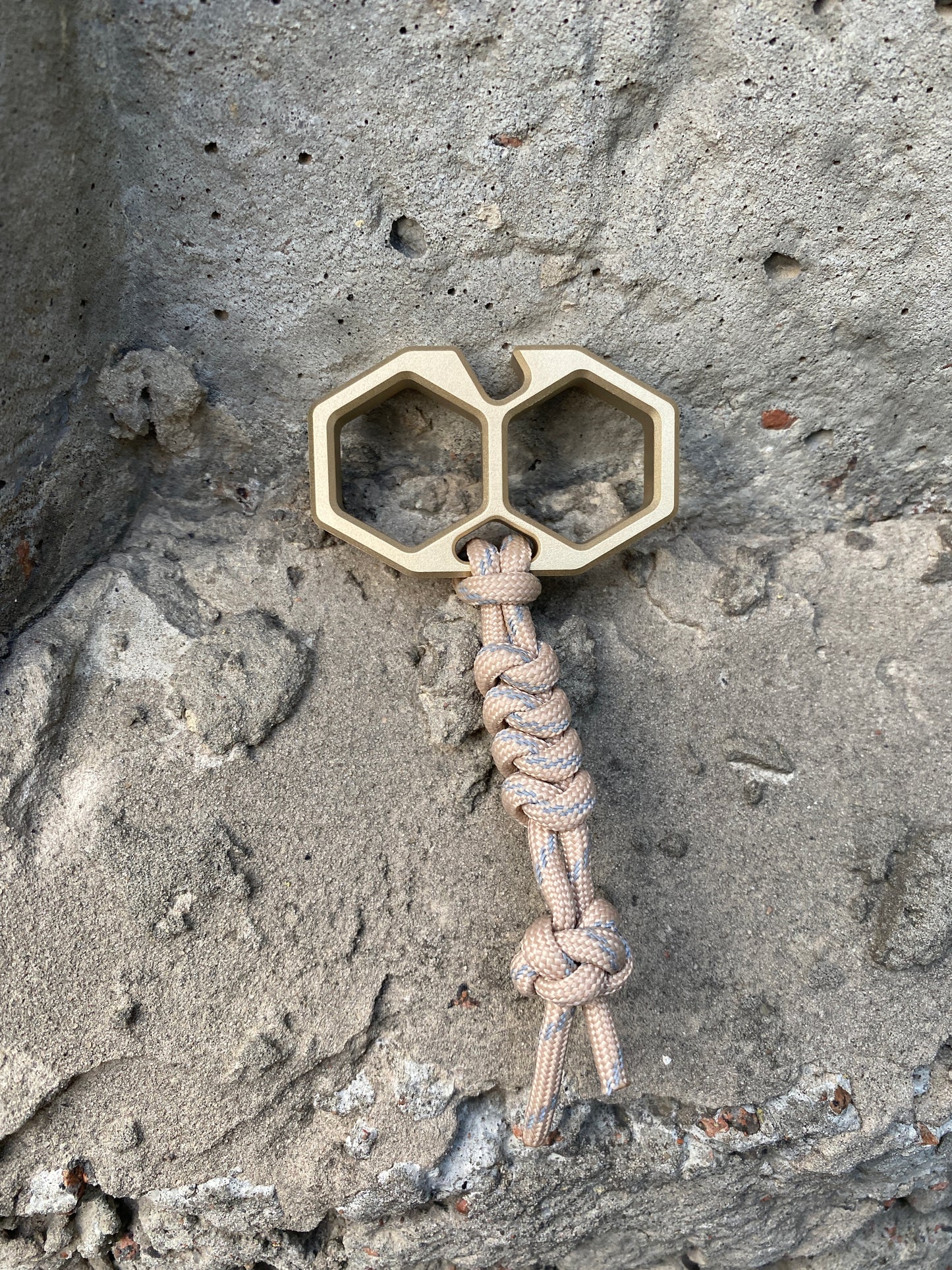 HEXA II BRASS keychain