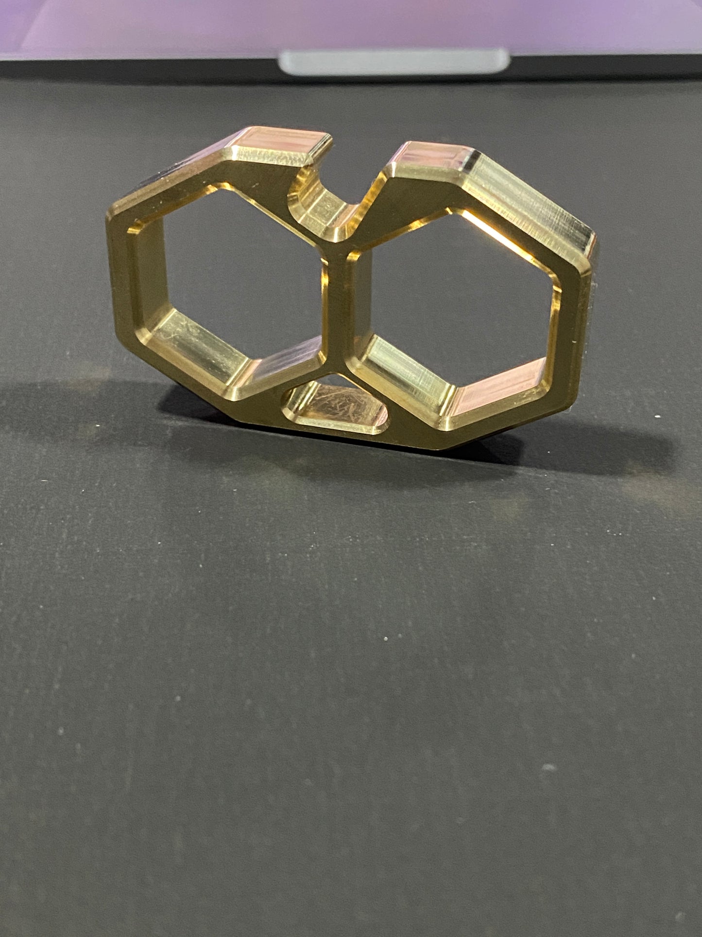 HEXA II BRASS keychain