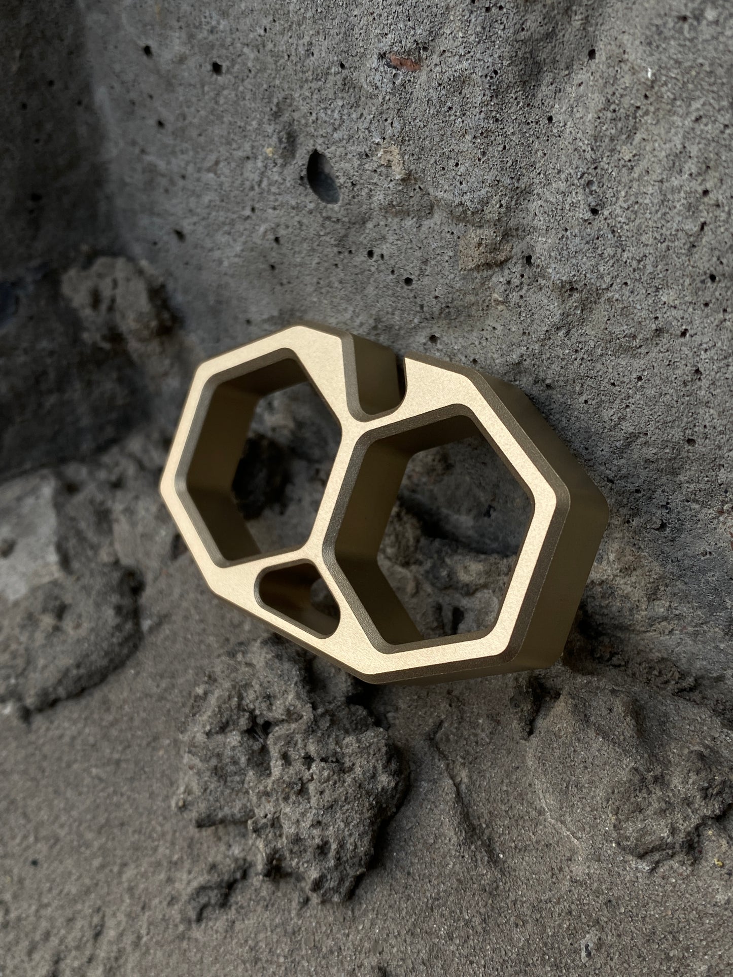 HEXA II BRASS keychain