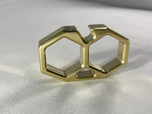 HEXA II BRASS keychain