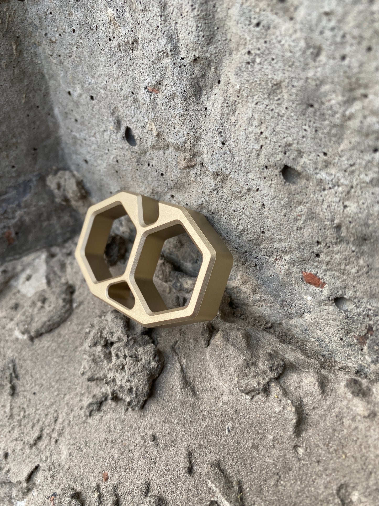 HEXA II BRASS keychain