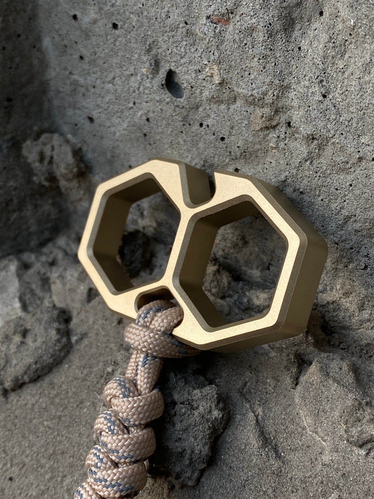 HEXA II BRASS keychain